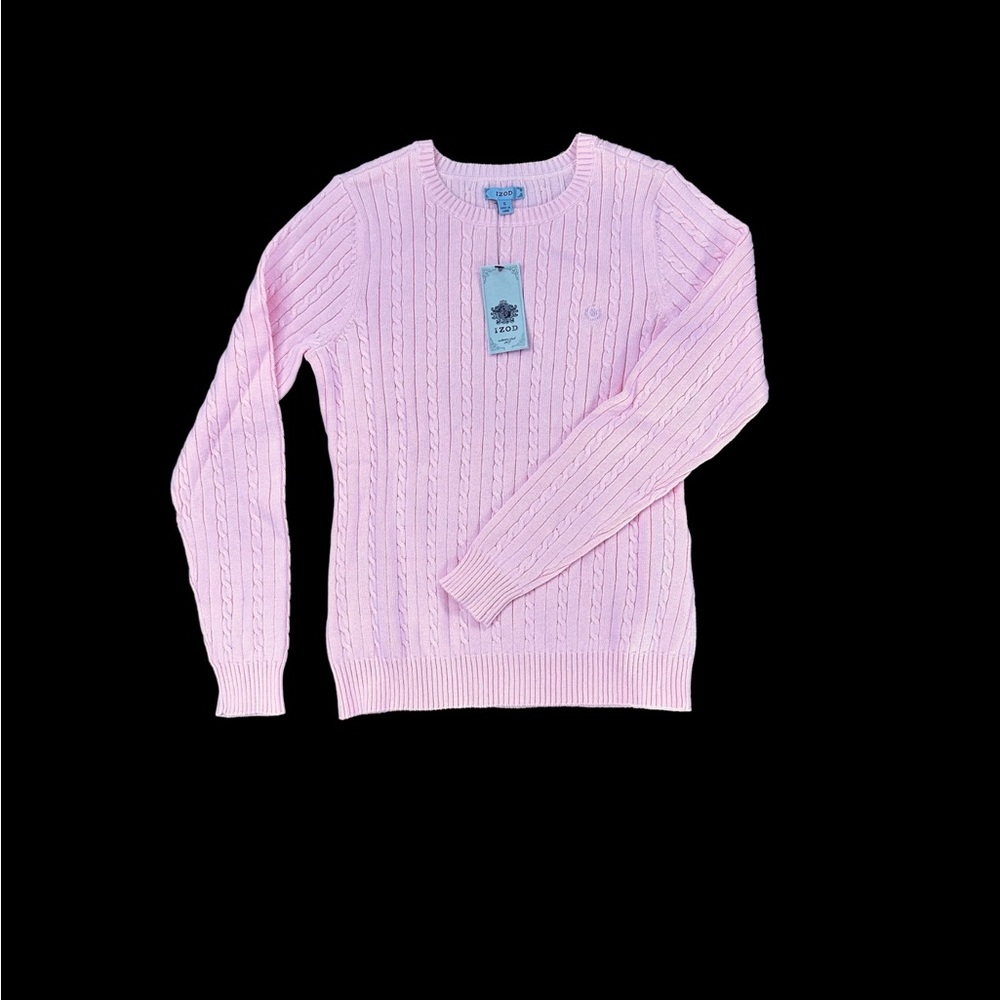 Sheer Pink Cable Knit Sweater